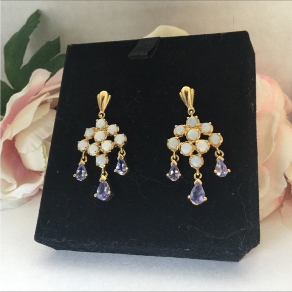 Opal and Tanz earrings 10k - Picture 4 of 6
